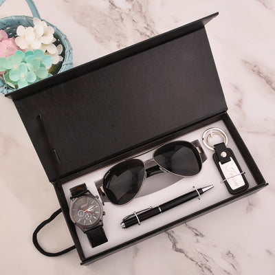 Set de Regalo Ejecutivo para Hombre: Reloj, Bolígrafo, Gafas de Sol y Llavero - Image 7