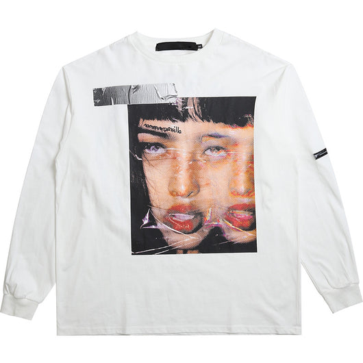 Sudadera Hip-hop Retro Oversized Negra - Camiseta Larga Nicho Urbano - Image 6