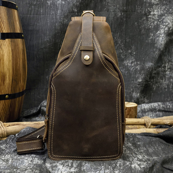 Bolso Bandolera de Cuero Retro Crazy Horse para Hombre