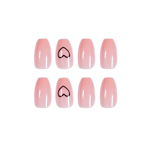 Uñas Postizas Adhesivas Nude Ballet - Impermeables y Removibles