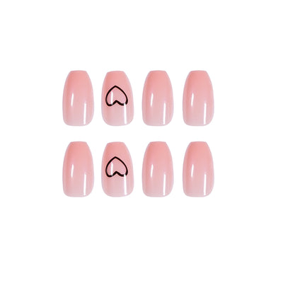 Uñas Postizas Adhesivas Nude Ballet - Impermeables y Removibles