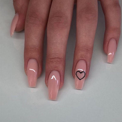 Uñas Postizas Adhesivas Nude Ballet - Impermeables y Removibles - Image 5