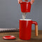 Taza de Cerámica Japonesa con Tapa y Colador de Té - Capacidad Grande con Asa de Madera