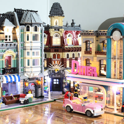 Set de Construcción Modular: Café Havana y Tienda Esquinera con Detalles Arquitectónicos - Image 3