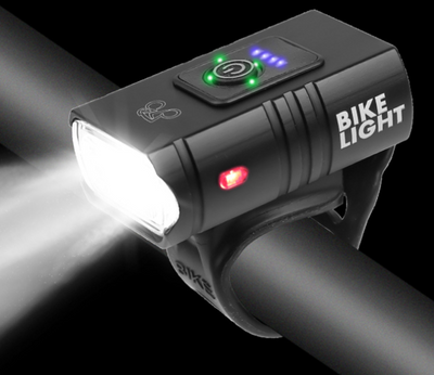 Luces LED para Bicicleta con Pantalla Digital y Alerta Roja de Seguridad - Image 3