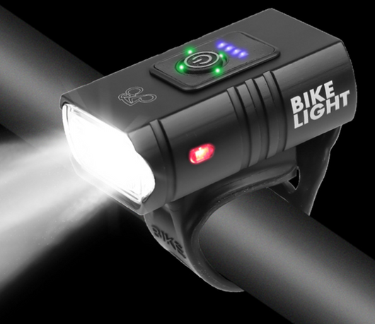 Luces LED para Bicicleta con Pantalla Digital y Alerta Roja de Seguridad - Image 3