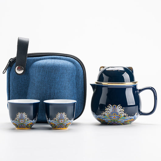 Juego de Té para Viajeros en Cerámica