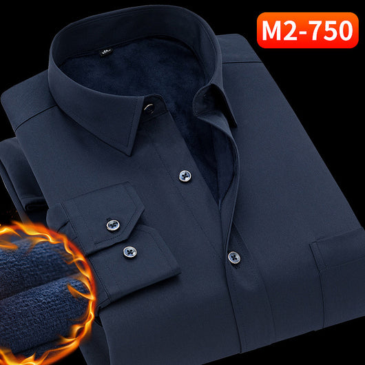 Camisa Térmica Negra para Hombre - Sin Planchado y Elástica