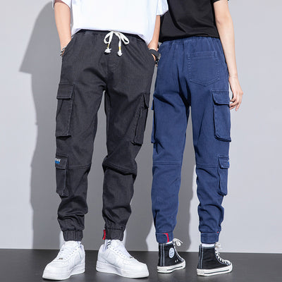 Overol Capri Casual Unisex de Algodón - Estilo Coreano Primavera - Image 3