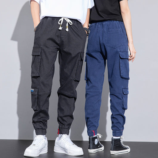Overol Capri Casual Unisex de Algodón - Estilo Coreano Primavera - Image 3