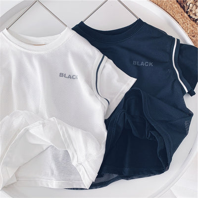 Camisetas Sueltas para Niños con Diseño de Letras y Colores Vibrantes - Image 3