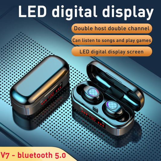 Auriculares Bluetooth M7 con Pantalla Digital y Estuche de Carga