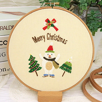 Kit de Bordado Navideño 3D para Principiantes - Manualidad Creativa Completa