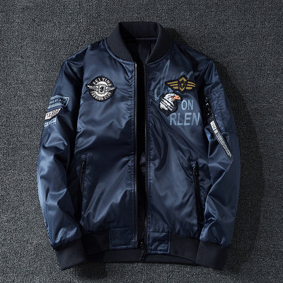 Chaqueta Bomber Estilo Aviador Militar con Cuello de Béisbol - Abrigo Invierno Grueso - Image 7