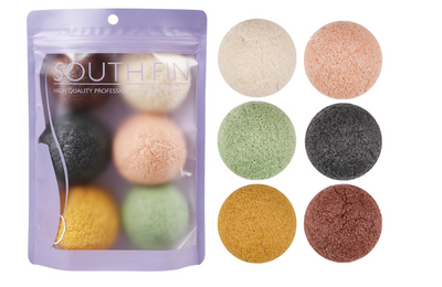 Set de 6 Discos Desmaquillantes Biodegradables de Konjac y Algodón - Image 2