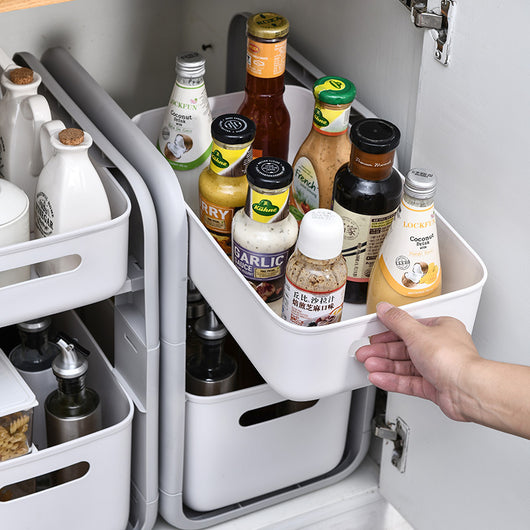 Organizador de Cocina de 2 Niveles - Armario Compacto de Almacenamiento - Image 10