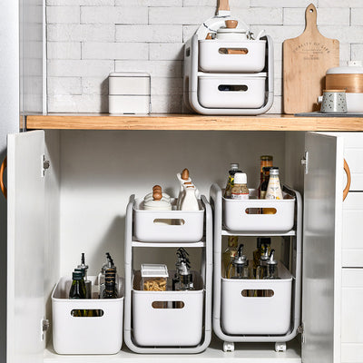 Organizador de Cocina de 2 Niveles - Armario Compacto de Almacenamiento - Image 11