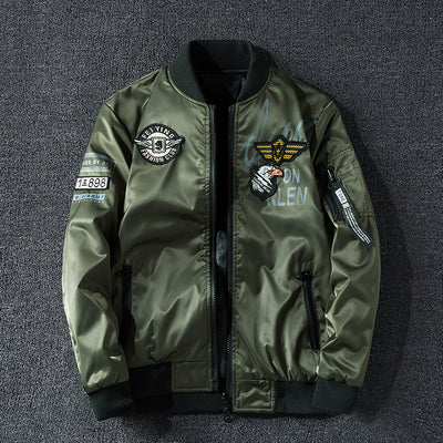 Chaqueta Bomber Estilo Aviador Militar con Cuello de Béisbol - Abrigo Invierno Grueso - Image 2
