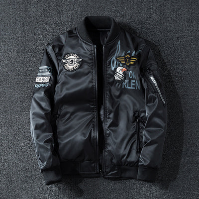 Chaqueta Bomber Estilo Aviador Militar con Cuello de Béisbol - Abrigo Invierno Grueso - Image 3