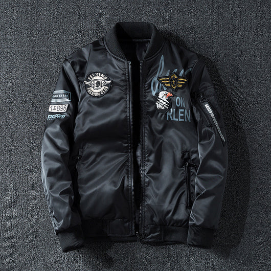 Chaqueta Bomber Estilo Aviador Militar con Cuello de Béisbol - Abrigo Invierno Grueso - Image 3