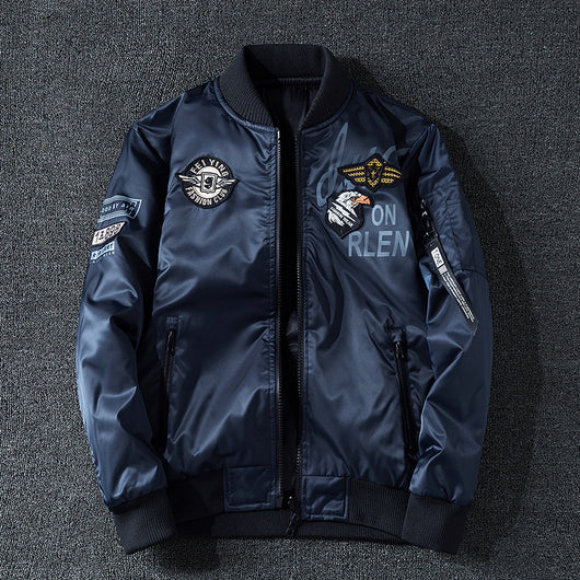 Chaqueta Bomber Estilo Aviador Militar con Cuello de Béisbol - Abrigo Invierno Grueso - Image 5