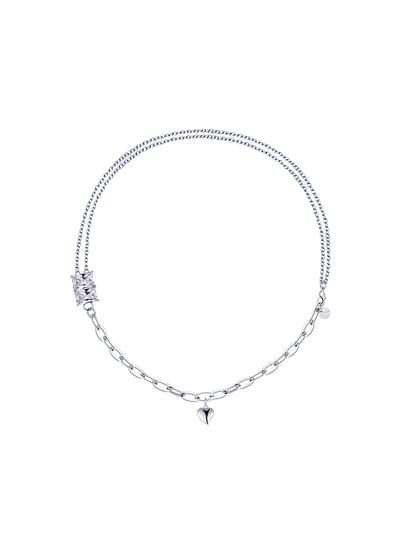 Dije de Amor Circón Cristal Chapado en Oro