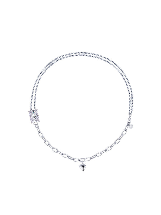 Dije de Amor Circón Cristal Chapado en Oro