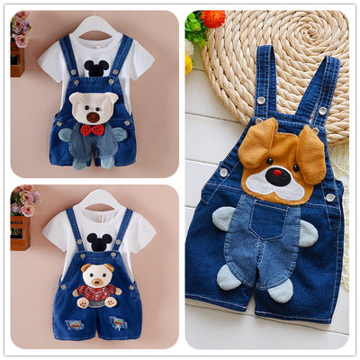 Pantalón Corto Denim con Tirantes para Bebés y Niños - Image 16