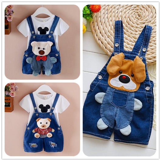 Pantalón Corto Denim con Tirantes para Bebés y Niños - Image 16