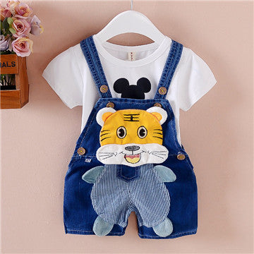 Pantalón Corto Denim con Tirantes para Bebés y Niños - Image 14