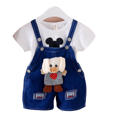 Pantalón Corto Denim con Tirantes para Bebés y Niños - Image 19