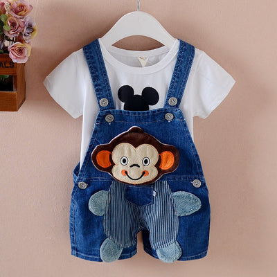 Pantalón Corto Denim con Tirantes para Bebés y Niños - Image 21