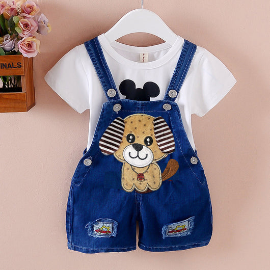 Pantalón Corto Denim con Tirantes para Bebés y Niños - Image 25