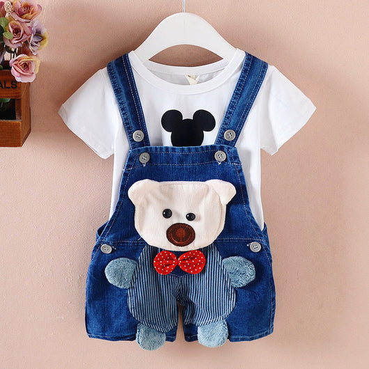 Pantalón Corto Denim con Tirantes para Bebés y Niños - Image 24