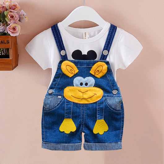 Pantalón Corto Denim con Tirantes para Bebés y Niños - Image 7