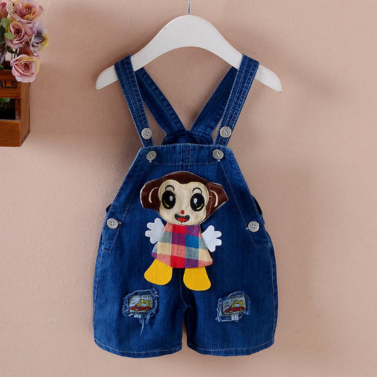 Pantalón Corto Denim con Tirantes para Bebés y Niños - Image 2