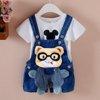 Pantalón Corto Denim con Tirantes para Bebés y Niños - Image 5