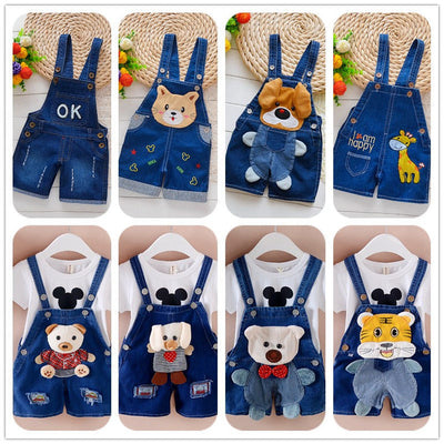 Pantalón Corto Denim con Tirantes para Bebés y Niños - Image 6