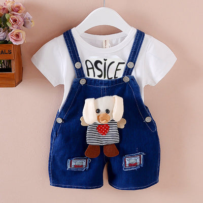 Pantalón Corto Denim con Tirantes para Bebés y Niños - Image 11