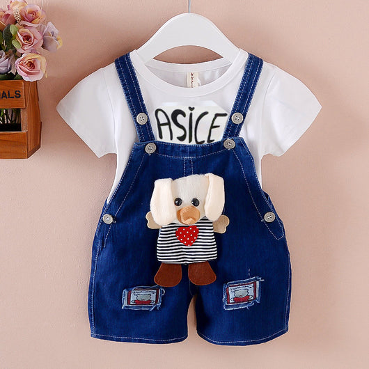 Pantalón Corto Denim con Tirantes para Bebés y Niños - Image 11
