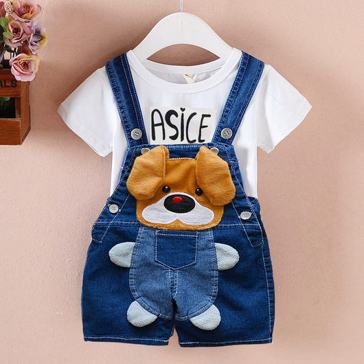 Pantalón Corto Denim con Tirantes para Bebés y Niños - Image 9