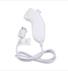 Black Nunchuk controller for Nintendo Wii, featuring an analog stick, C and Z buttons, and a connecting cable. - Image 3