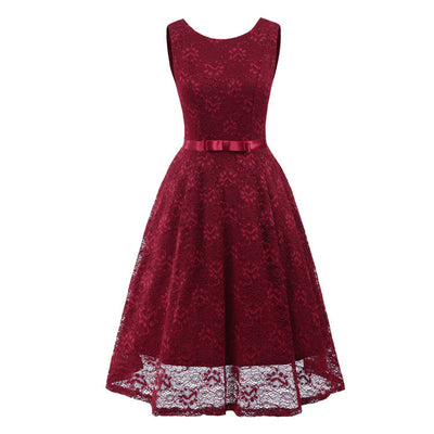 Vestido Largo Elegante sin Mangas con Encaje para Dama de Honor - Image 7