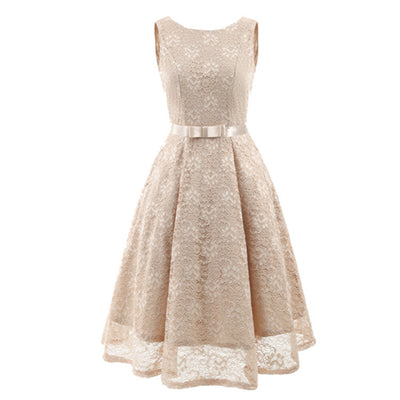 Vestido Largo Elegante sin Mangas con Encaje para Dama de Honor - Image 10