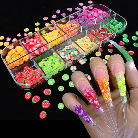 Kit de Arcilla Cristal para Decorar Uñas y Accesorios - Slime DIY con Rellenos de Frutas - Image 9