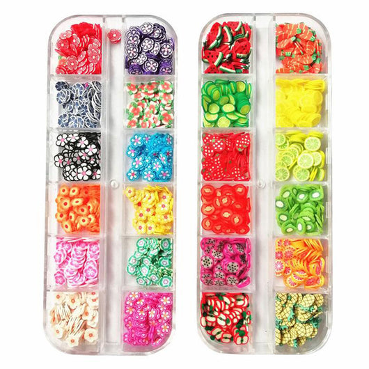 Kit de Arcilla Cristal para Decorar Uñas y Accesorios - Slime DIY con Rellenos de Frutas - Image 10