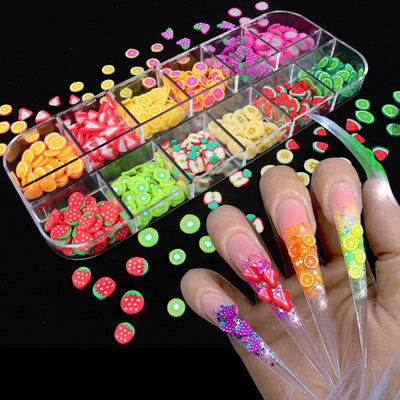 Kit de Arcilla Cristal para Decorar Uñas y Accesorios - Slime DIY con Rellenos de Frutas - Image 3