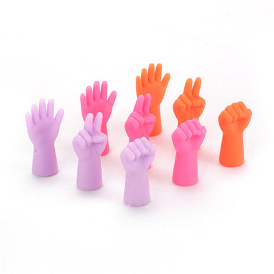Protectores de Agujas de Tejer Rock Paper Scissors con Agarre Antideslizante