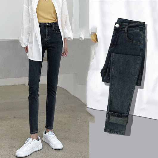 Pantalones Vaqueros Cintura Alta para Mujer - Ajuste Ceñido, Largo Capri, Negro - Image 15