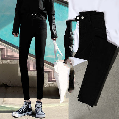 Pantalones Vaqueros Cintura Alta para Mujer - Ajuste Ceñido, Largo Capri, Negro - Image 19